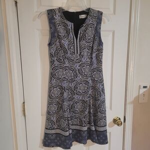 Maggy London Black and White Patterned Dress